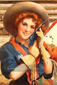 Modell cowgirl Originale Westernkunst Ölgemälde